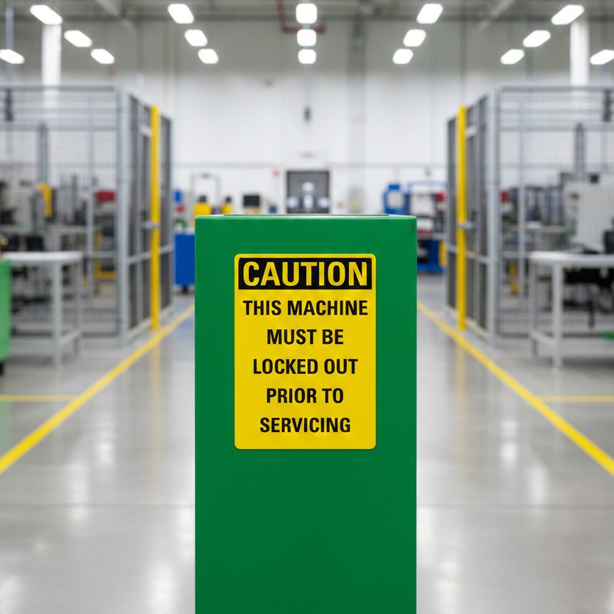Caution This machine must be locked out prior to