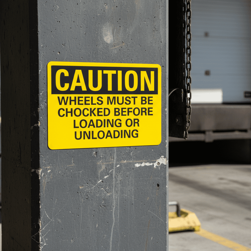 Caution Wheels must be chocked before loading or - Image 2