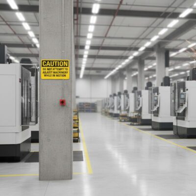 Caution Do not operate this machine without guards in