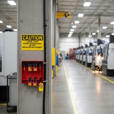 Caution Lock out before maintenance or any operator