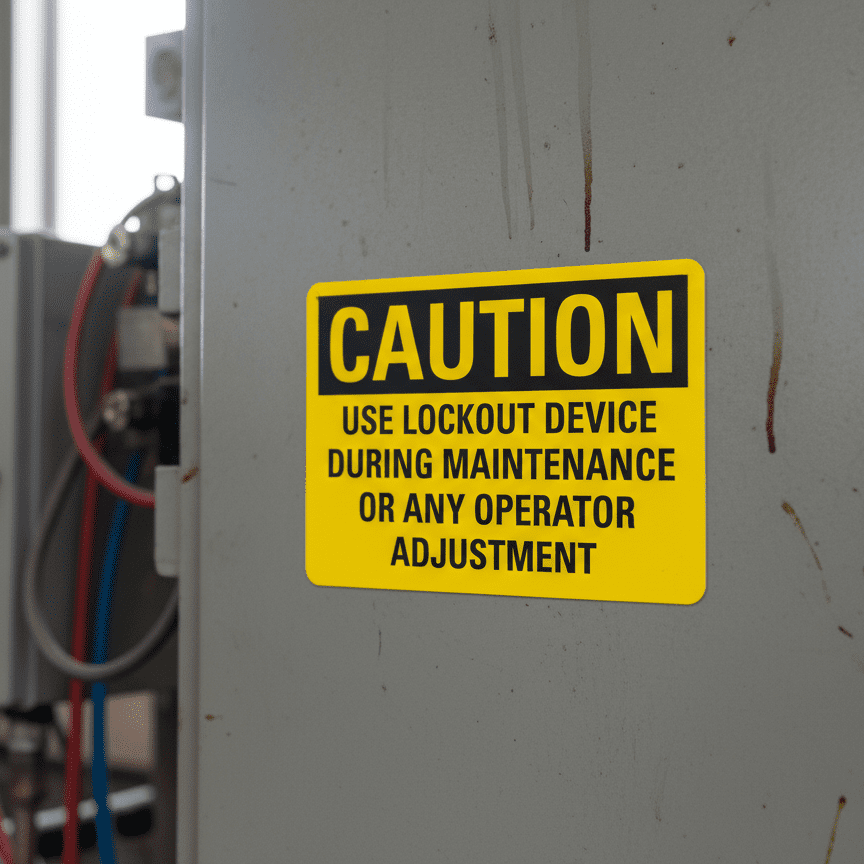 Caution Use lockout device during maintenance or any - Image 2