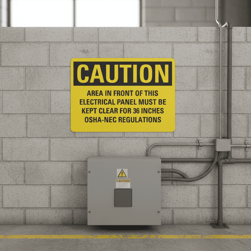 Caution Area in front of this electrical panel must be - Image 2