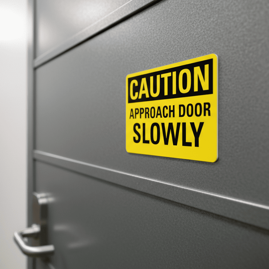 Caution Approach Door Slowly - Image 2