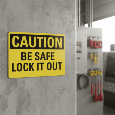 Caution Be Safe Lock It Out
