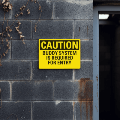 Caution Buddy System Is Required For Entry