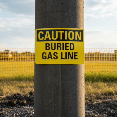 Caution Buried Gas Line