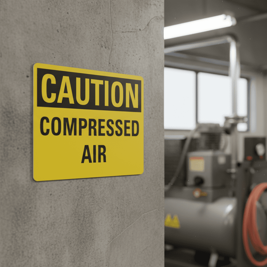 Caution Compressed Air