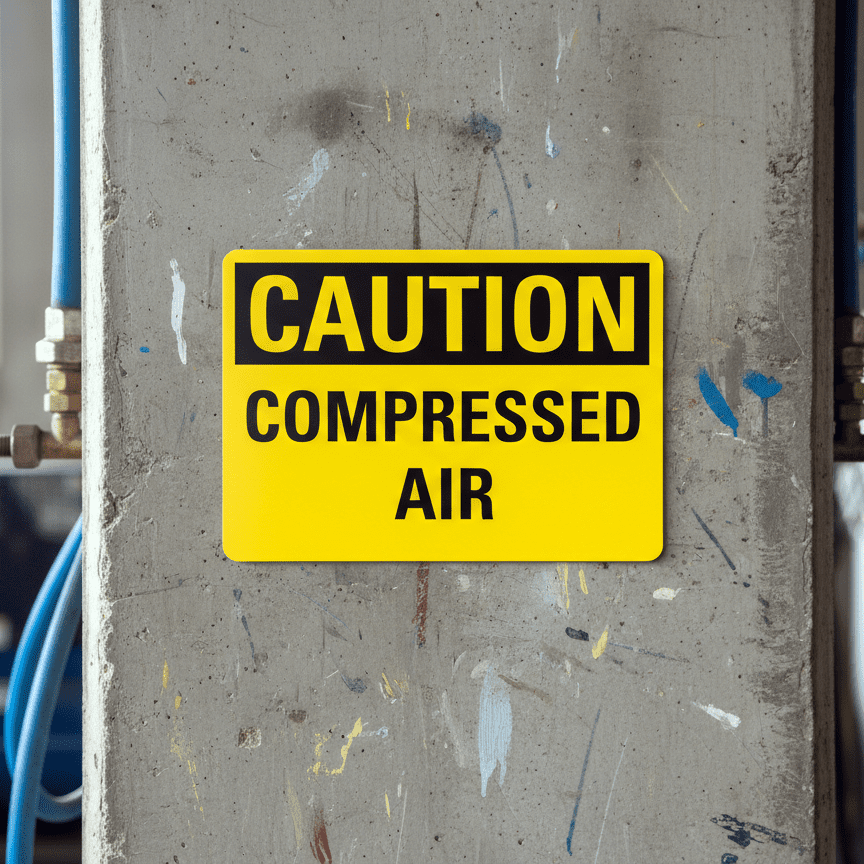 Caution Compressed Air - Image 2