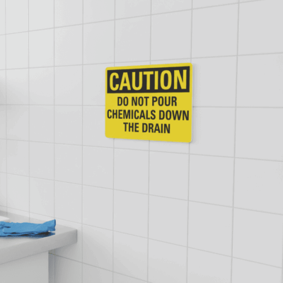 Caution Do Not Pour Chemicals Down The Drain
