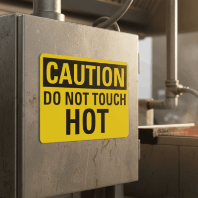 Caution Do Not Touch Hot