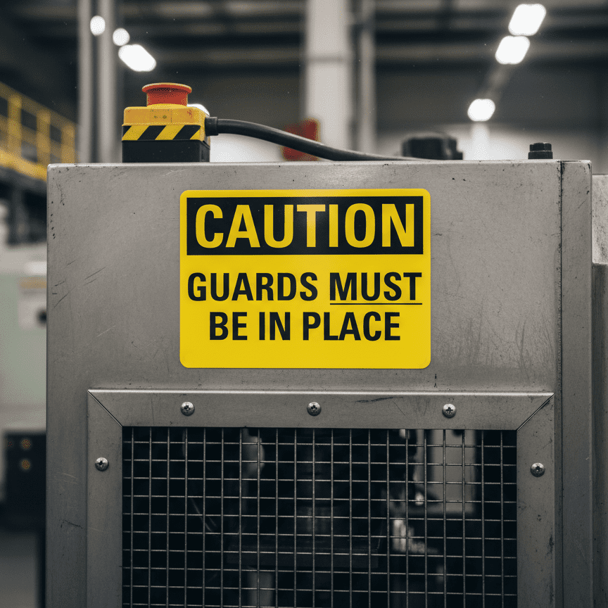Caution Guards Must Be In Place
