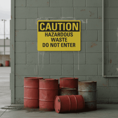 Caution Hazardous Waste Do Not Enter