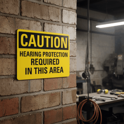 Caution Hearing Protection Required In This Area
