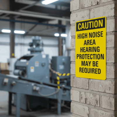 Caution High Noise Area Hearing Protection