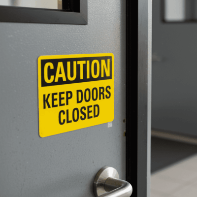 Caution Keep Doors Closed