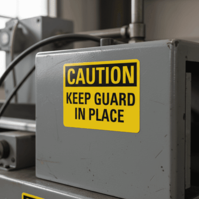 Caution Keep Guard In Place