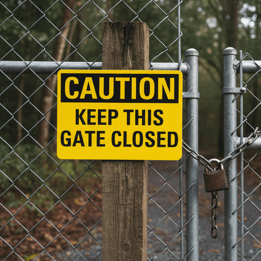Caution Keep This Gate Closed - Image 2