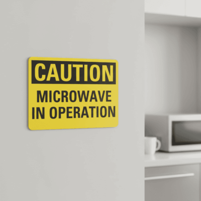 Caution Microwave In Operation