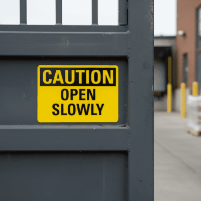 Caution Open Slowly