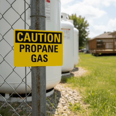 Caution Propane Gas