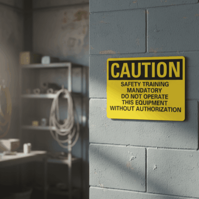 Caution Safety Training Mandatory Do Not Operate