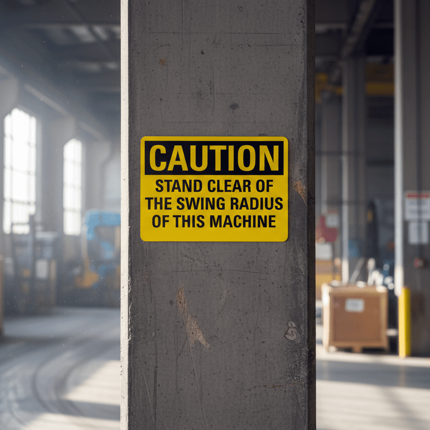 Caution Stand Clear Of The Swing Radius Of - Image 2