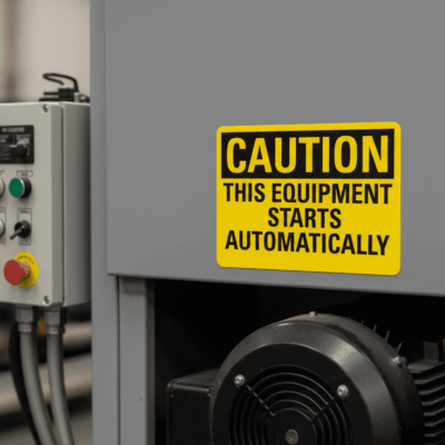 Caution This Equipment Starts Automatically