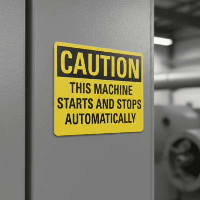 Caution This Machine Starts And Stops Automatically