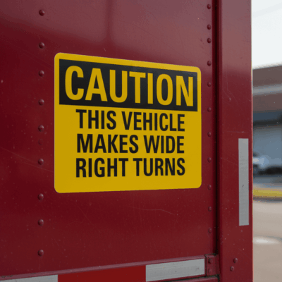 Caution This Vehicle Makes Wide Right Turns
