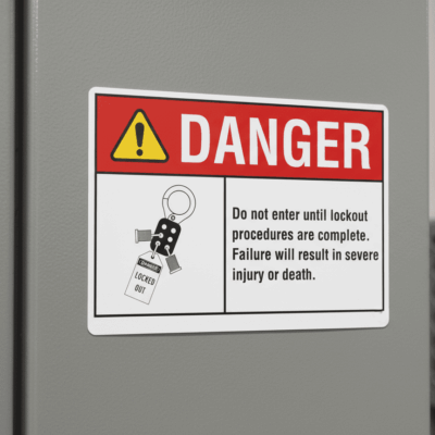 Danger Do not enter until lockout procedures are