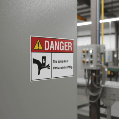 Danger This equipment starts automatically