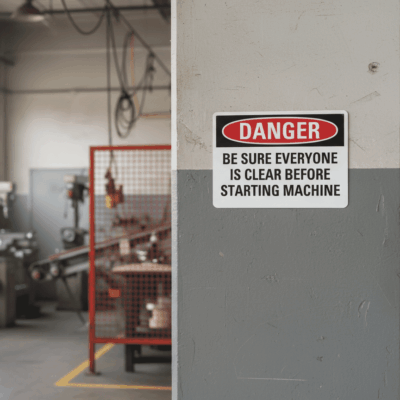 Danger Be sure everyone is clear before starting