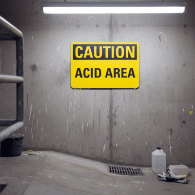 Caution Acid Area