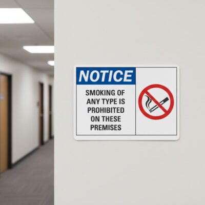 Notice Smoking Of Any Type Is Prohibited On These Premises