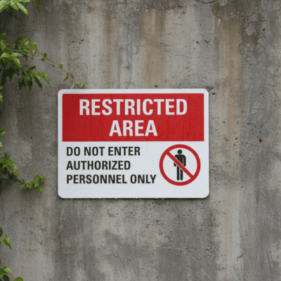 Restricted Area Do Not Enter Authorized Personnel Only (Sym)