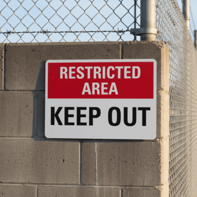 Restricted Area Keep Out