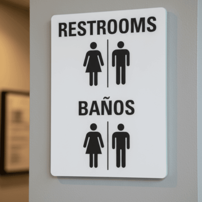 Restrooms (Sym) Banos (Sym)