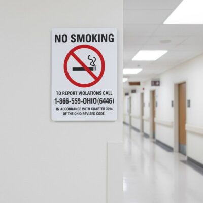 No Smoking (Sym) To Report Violations Call 1-866-559-OHIO