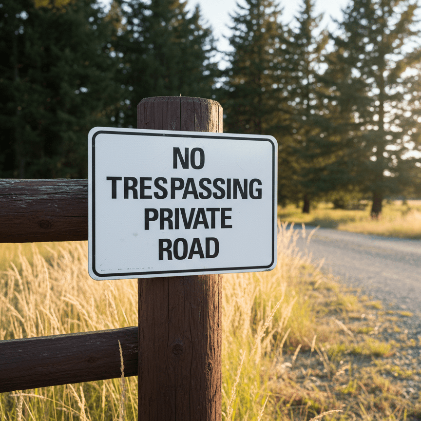 No Trespassing Private Road - Image 2