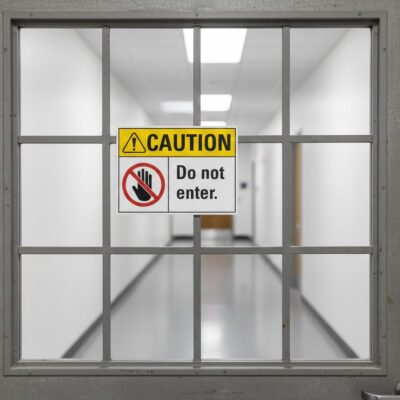 Caution Do Not Enter with symbol
