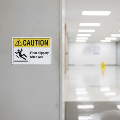 Caution Floor slippery when wet