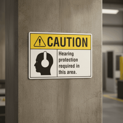 Caution Hearing protection required in this area