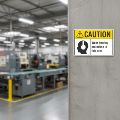 Caution Wear hearing protection in this area