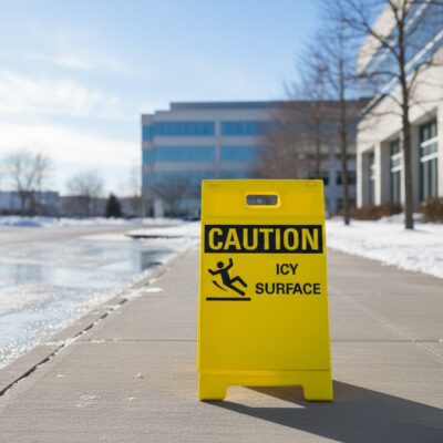 Caution Icy surface
