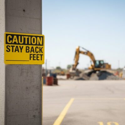 Caution Stay back ______feet