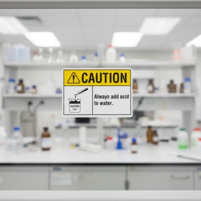 Caution Always add acid to water