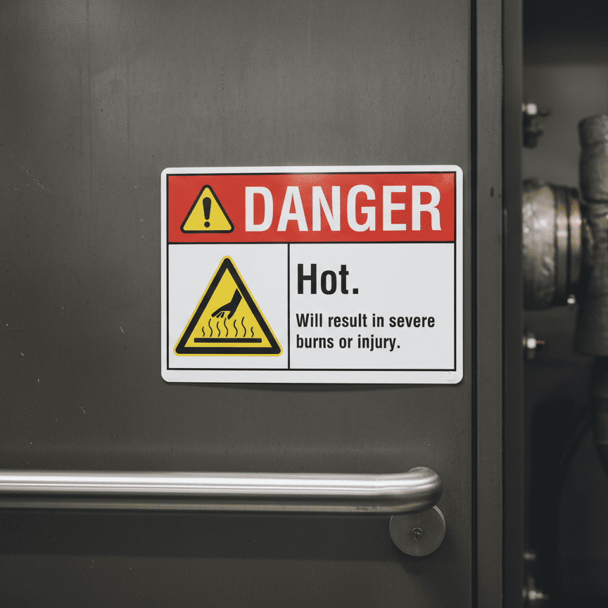 Danger Hot. Will result in serious burns or injury. - Image 2