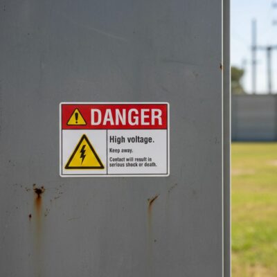 Danger High voltage. Keep away. Contact will result in