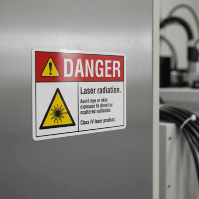 Laser radiation. Avoid eye or skin exposure to direct
