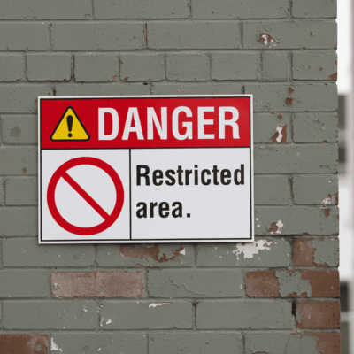 Danger Restricted area.